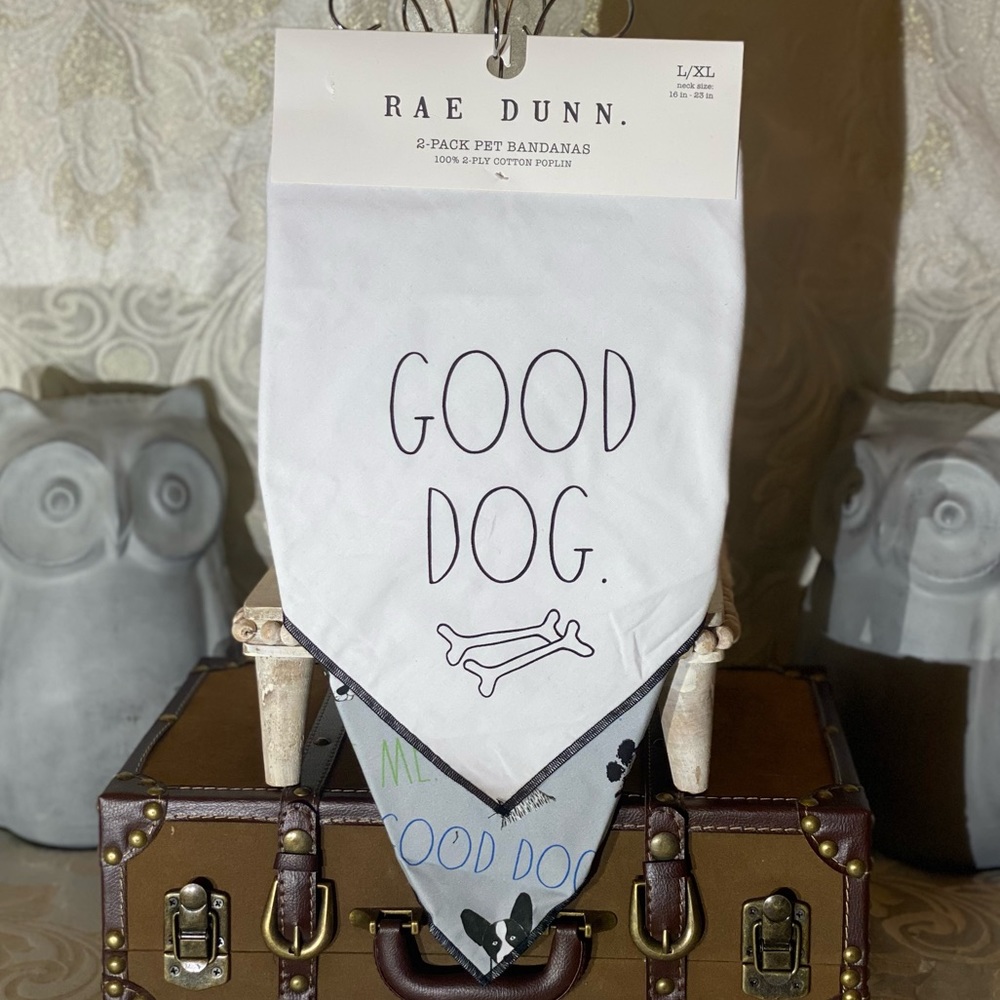 Rae Dunn "GOOD DOG" Pet Bandanas